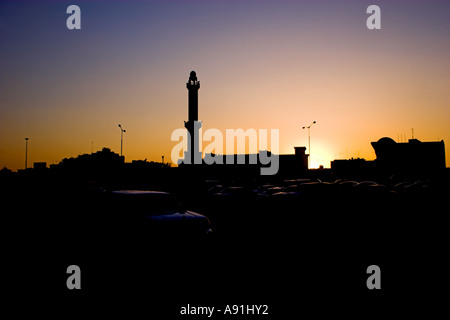 Skyline silhouette de Doha Banque D'Images