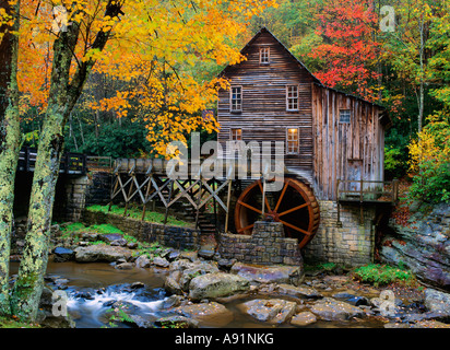 Glade Creek Grist Mill à l'automne, Babcock State Park, West Virginia U S A Banque D'Images