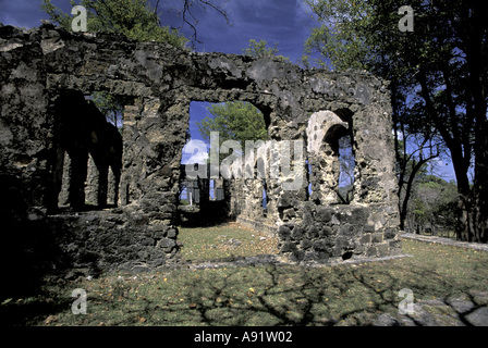 Caraïbes, Sainte-Lucie, Pigeon Island National Historic Park ruines du Fort Rodney Banque D'Images