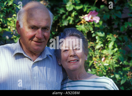 Portrait de couple de personnes âgées Banque D'Images