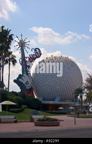 Spaceship Earth, Epcot Center, Walt Disney World Resort, Lake Buena Vista, Florida, USA Banque D'Images