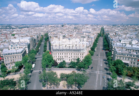 Vue aérienne Paris France Banque D'Images