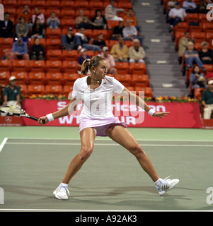 Nadia Petrova en action au Qatar Doha 2006 Ouvert Total qu'elle a gagné Banque D'Images