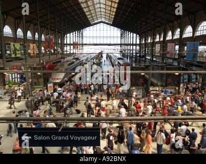 La gare du Nord, gare centrale, Paris, France Banque D'Images