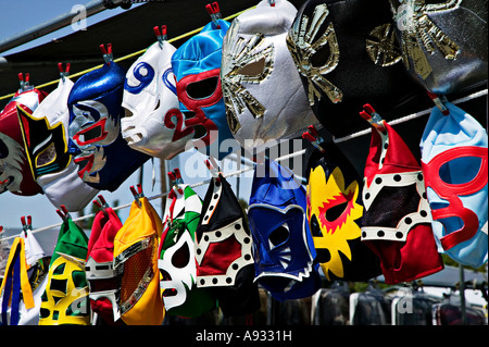 Marché aux puces à masques, masques de catch mexicain Banque D'Images