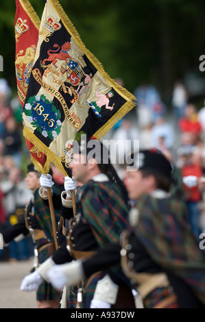 Atholl Highlanders parade en bannière Banque D'Images