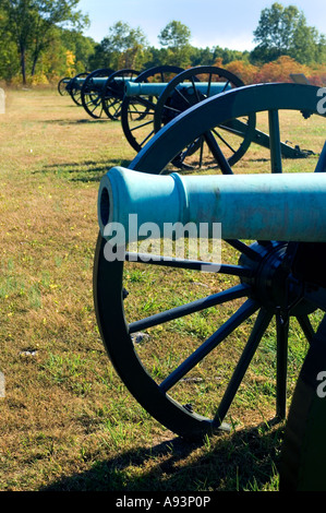 Pois de canons à Ridge National Military Park AR Banque D'Images