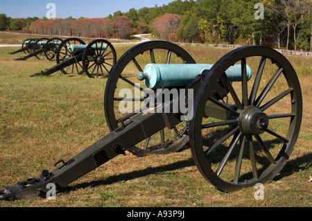 Pois de canons à Ridge National Military Park Arkansas Banque D'Images