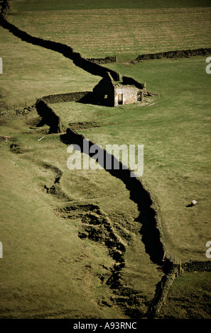 Maison en ruine sur Rushup Edge UK Angleterre Peak District Banque D'Images