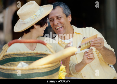 Young couple cartes postales Banque D'Images