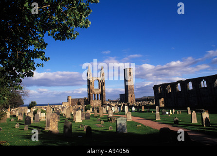 Cimetière de la cathédrale de St Andrews en Ecosse Banque D'Images