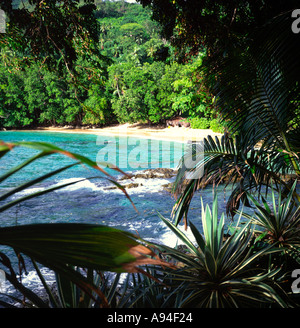 Cove près de Sunset Beach Hotel Seychelles Banque D'Images