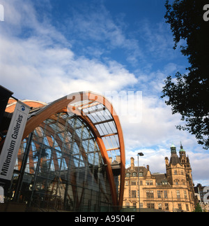 Sheffields Jardin d'hiver, avant la construction des 'hôtel Mercure St Pauls' 'Hôtel à Sheffield 'Grande-bretagne' Banque D'Images