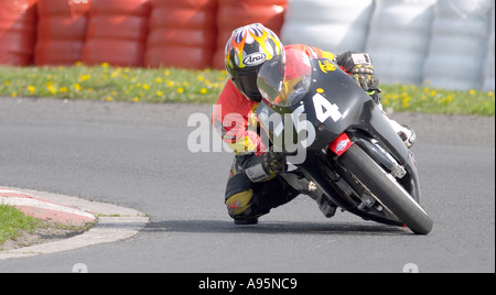 La course moto Trois Sœurs Racing Circuit Ashton dans Makerfield Wigan Banque D'Images