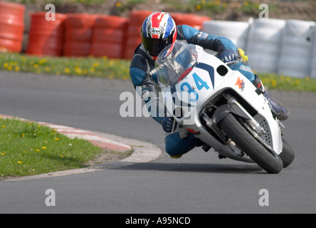 La course moto Trois Sœurs Racing Circuit Ashton dans Makerfield Wigan Banque D'Images