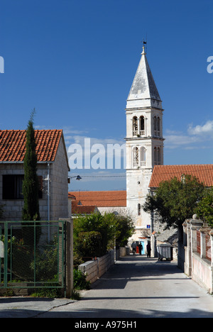 Église de l'Annonciation, ville de Supetar, île de Brac, Croatie Banque D'Images