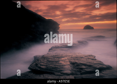 Mist North Cornwall UK Banque D'Images