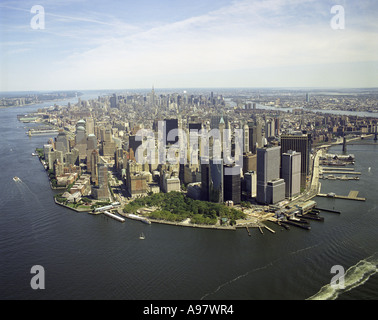 Vue aérienne de Manhattan, New York City, États-Unis (d'après le 11 septembre) Banque D'Images