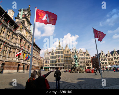 Grand Place grand place du marché Antwerpen Belgique Banque D'Images