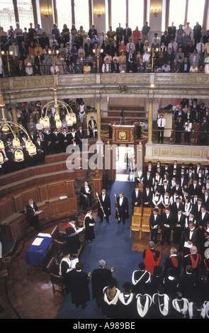 Degré cérémonie dans le Sheldonian Theatre Oxford University Banque D'Images