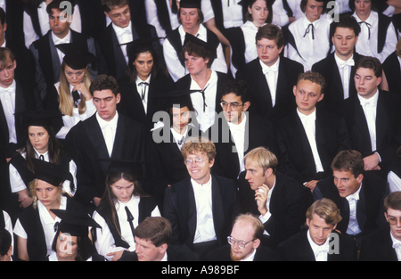 Degré cérémonie dans le Sheldonian Theatre Oxford University Banque D'Images