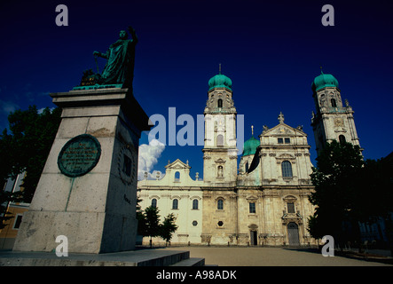 St Stephen's Cathedral, Der Passauer Stephansdom, Dom Domplatz, Vieille Ville, Die Altstadt, ville de Passau, Passau, Bavière, Allemagne, Europe Banque D'Images