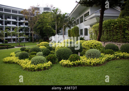 Beau jardin d'ornement Jardin Botanique thaïlandais basé à l'hôtel Dusit Resort à Pattaya, Thaïlande du sud Banque D'Images