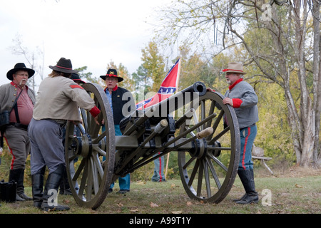 AR Arkansas USA vieille guerre civile de l'État de Washington Park Week-end un camp d'artillerie confédérée 10 pounder Cannon Banque D'Images