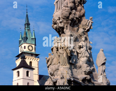 Kremnica ville remonte à l'an 1328 Monument de personnes sont mortes en 1765 72 personnes 67 épidémies momument montre Banque D'Images