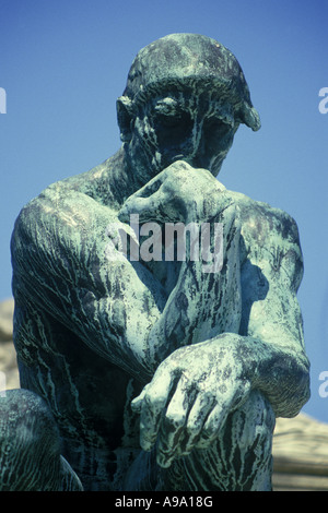 STATUE PENSEUR (©1909) Auguste Rodin Musée Rodin de Philadelphie, en Pennsylvanie USA Banque D'Images