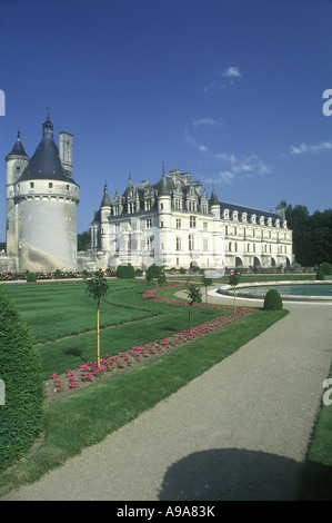 CATHERINE DE Médicis Le jardin de fleurs CHATEAU CHENONCEAU INDRE ET LOIRE Banque D'Images