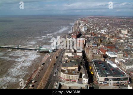 Vue du haut de la tour de Blackpool Banque D'Images