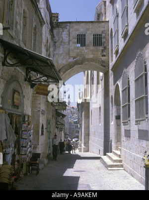 ECCO HOMO ARCH ENTRÉE COUVENT DES SŒURS DE SION VIA DOLOROSA JÉRUSALEM ISRAËL Banque D'Images