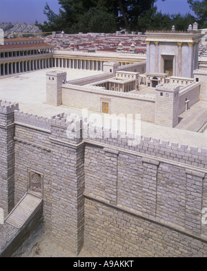 MODÈLE DU TEMPLE D’HÉRODE (©MICHAEL AVI-YONAH 1966) JÉRUSALEM HÔTEL DE TERRE SAINTE JÉRUSALEM ISRAËL Banque D'Images