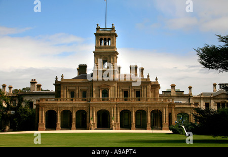 Un classique anglais de l'ère victorienne Mansion construire de grès à Werribee près de Melbourne, Australie Banque D'Images