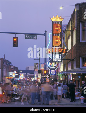 BB KING'S BLUES CLUB SIGNER BEALE STREET MEMPHIS TENNESSEE USA Banque D'Images