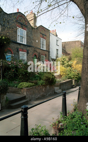 Maisons sur Flask Walk Hampstead Londres Angleterre Banque D'Images