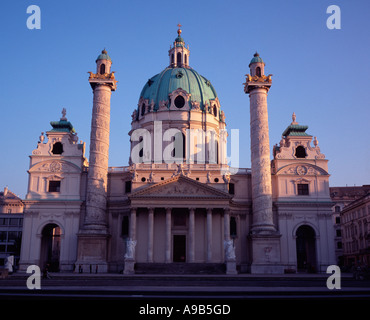 La Karlskirche, ou l'église St Charles Vienne, Autriche Banque D'Images