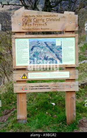 Craig Cerrig Gleisiad Frynych Ventilateur une réserve naturelle nationale dans le parc national de Brecon Beacons Powys Pays de Galles du Sud Royaume-uni conseil info Banque D'Images