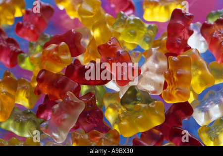 Jellybabies traditionnel allemand, moi, extreme close-up Banque D'Images