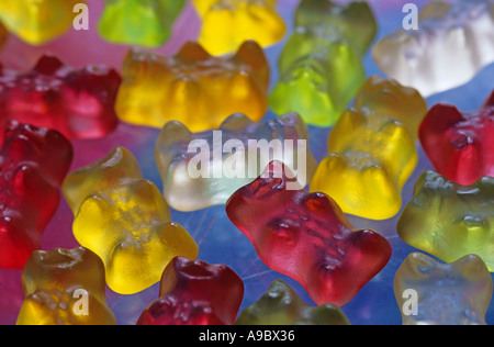 Jellybabies traditionnel allemand, moi, extreme close-up Banque D'Images