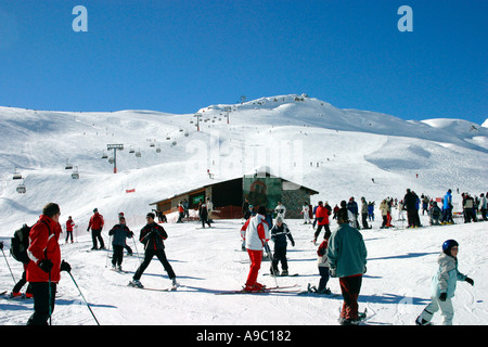 Vue générale de la station de ski St Moritz Suisse Banque D'Images