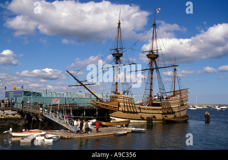 Le Massachusetts Plymouth Mayflower II réplique grandeur construit en Angleterre 1955 57 Banque D'Images