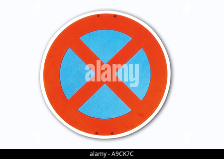 No parking sign, close-up Banque D'Images