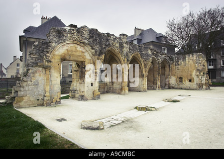 Ruines de l'église de Saint Gilles à Caen, Normandie, France, Europe Banque D'Images