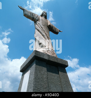 La Statue du Christ, près de Garajau Canico, Madère, Portugal Banque D'Images