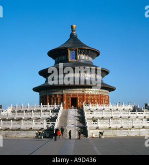 Temple du Ciel, Beijing, Chine, pris en 1987 avant la réforme et modernisation Banque D'Images