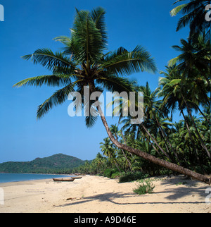 Plage de Palolem en 1994, Sud de Goa, Goa, Inde Banque D'Images