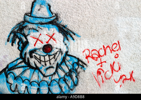Grafitti 3 Clown Banque D'Images
