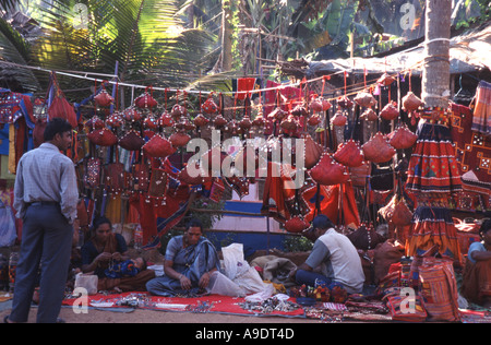 Marché d'Anjuna GOA Banque D'Images